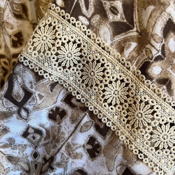 JM Collection XL Ladies print top with elastic band - Picture 4 of 5